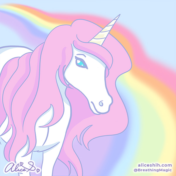 Unicorn illustration by Alice Shih aka Breathing Magic